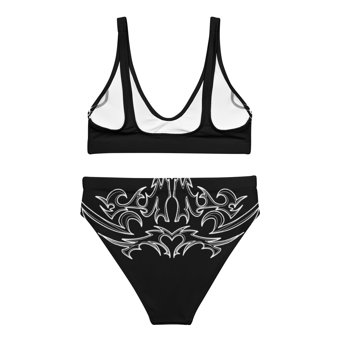 TRIBAL BLACK high-waisted bikini
